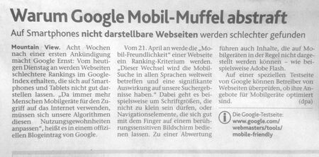 Änderungen am Google Index