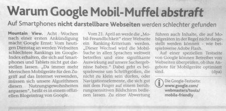 Änderungen am Google Index