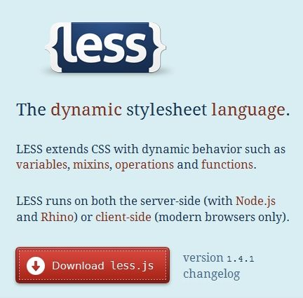 {less} Die dynamische stylesheet Sprache.
