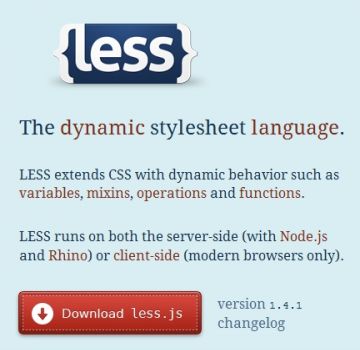 {less} Die dynamische stylesheet Sprache
